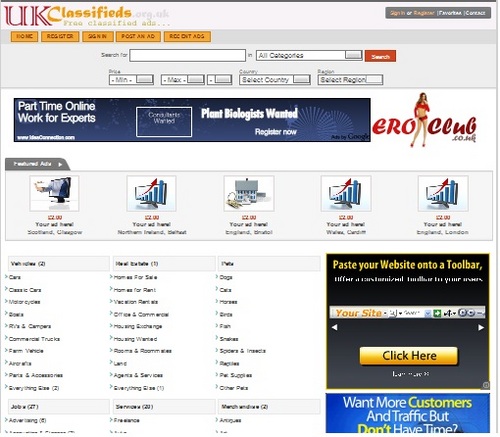 Product picture Classifieds ads website