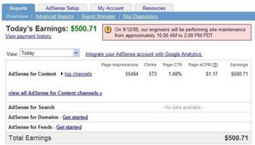 Product picture Adsense optimized website